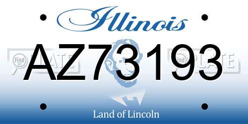 AZ73193 Illinois License Plate