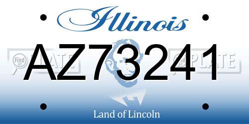 AZ73241 Illinois License Plate