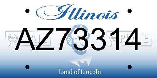 AZ73314 Illinois License Plate