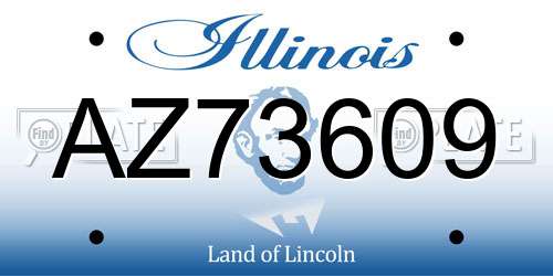 AZ73609 Illinois License Plate