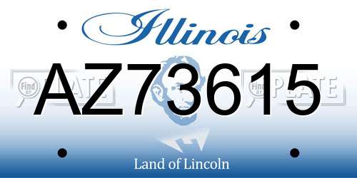 AZ73615 Illinois License Plate