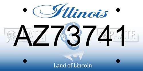 AZ73741 Illinois License Plate