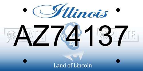AZ74137 Illinois License Plate