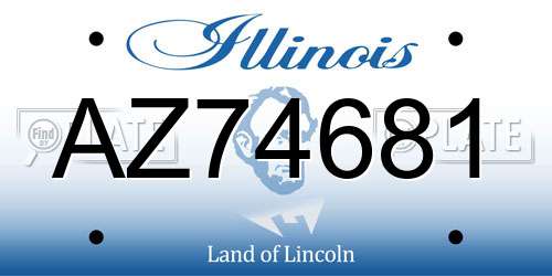 AZ74681 Illinois License Plate