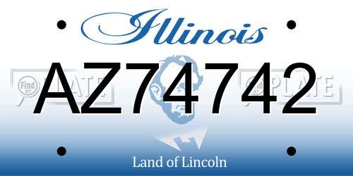 AZ74742 Illinois License Plate