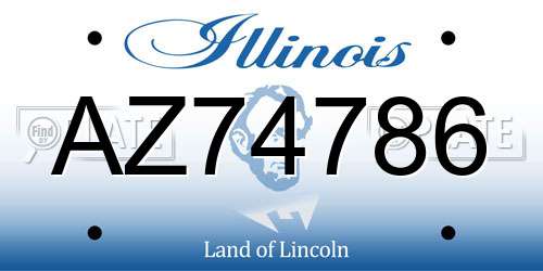 AZ74786 Illinois License Plate