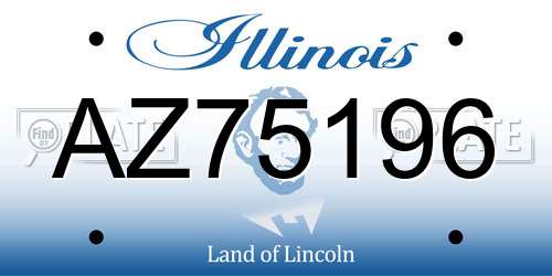 AZ75196 Illinois License Plate
