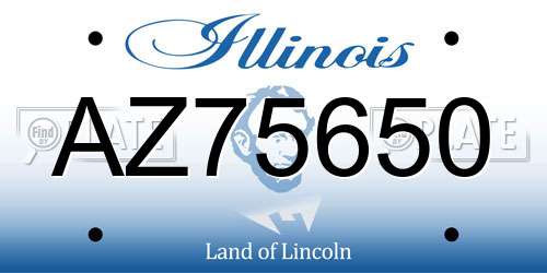 AZ75650 Illinois License Plate