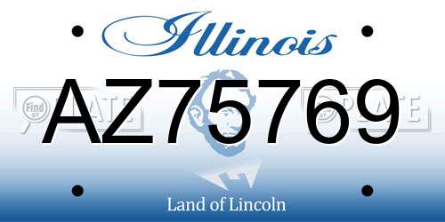 AZ75769 Illinois License Plate