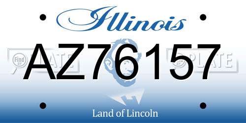 AZ76157 Illinois License Plate