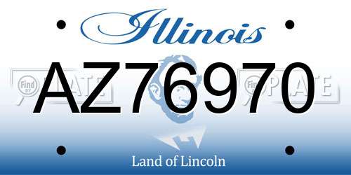 AZ76970 Illinois License Plate