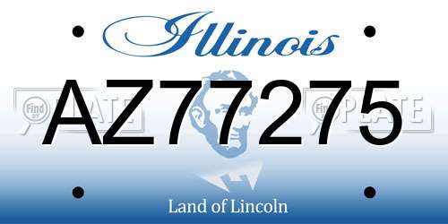 AZ77275 Illinois License Plate
