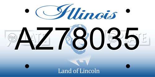 AZ78035 Illinois License Plate