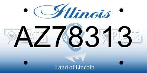 AZ78313 Illinois License Plate