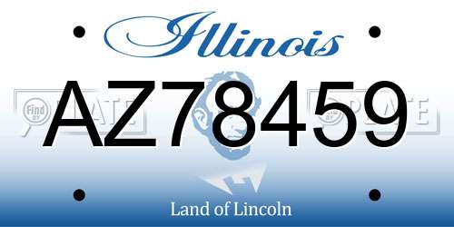 AZ78459 Illinois License Plate