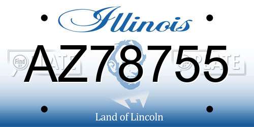 AZ78755 Illinois License Plate