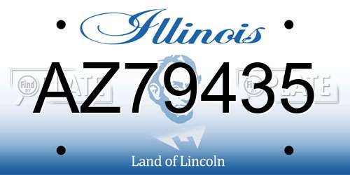 AZ79435 Illinois License Plate