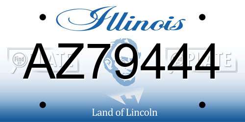 AZ79444 Illinois License Plate