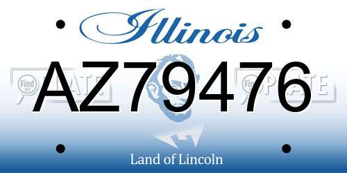 AZ79476 Illinois License Plate