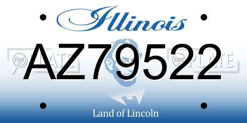 AZ79522 Illinois License Plate
