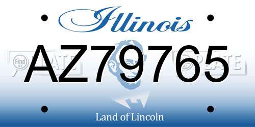 AZ79765 Illinois License Plate