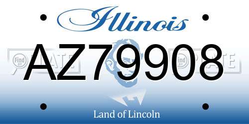 AZ79908 Illinois License Plate