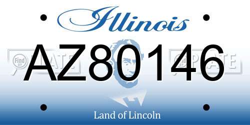 AZ80146 Illinois License Plate