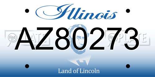 AZ80273 Illinois License Plate