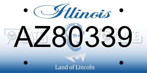 AZ80339 Illinois License Plate