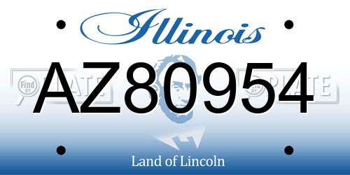 AZ80954 Illinois License Plate