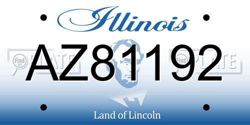 AZ81192 Illinois License Plate