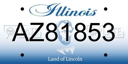 AZ81853 Illinois License Plate