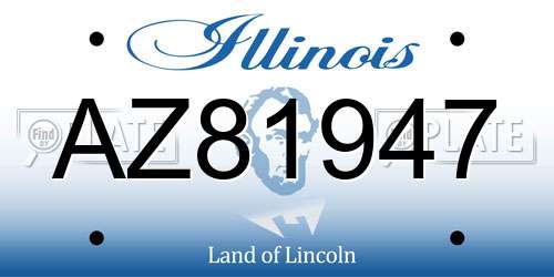 AZ81947 Illinois License Plate