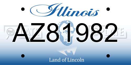 AZ81982 Illinois License Plate