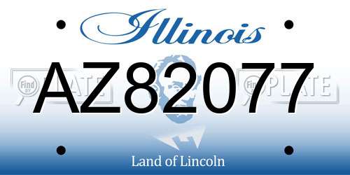 AZ82077 Illinois License Plate