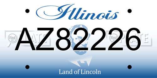 AZ82226 Illinois License Plate