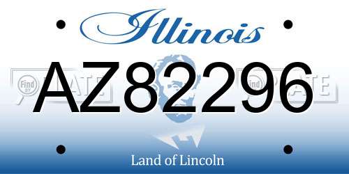 AZ82296 Illinois License Plate