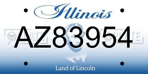 AZ83954 Illinois License Plate