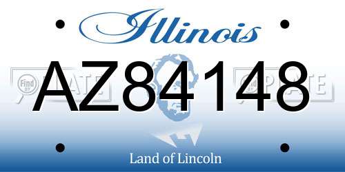 AZ84148 Illinois License Plate
