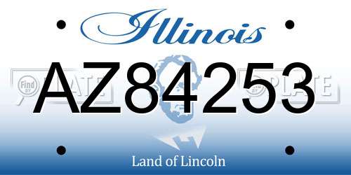 AZ84253 Illinois License Plate