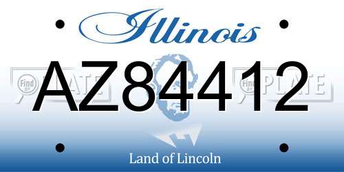 AZ84412 Illinois License Plate