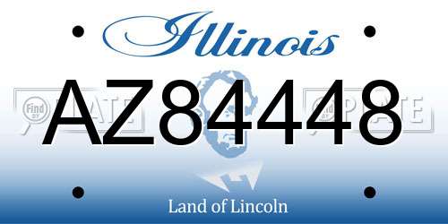 AZ84448 Illinois License Plate