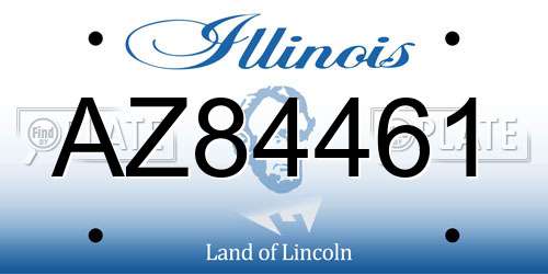 AZ84461 Illinois License Plate