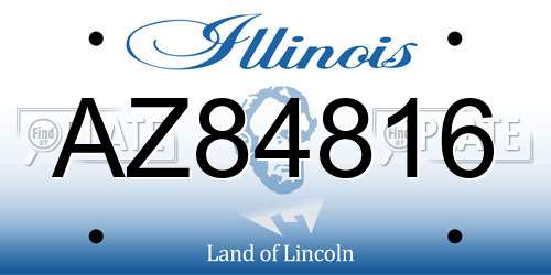 AZ84816 Illinois License Plate