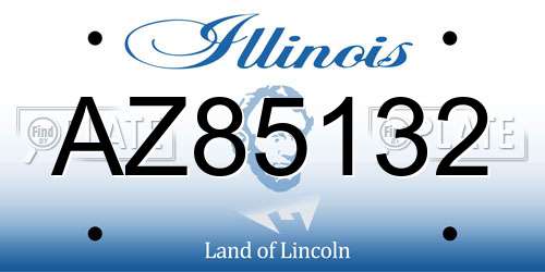 AZ85132 Illinois License Plate