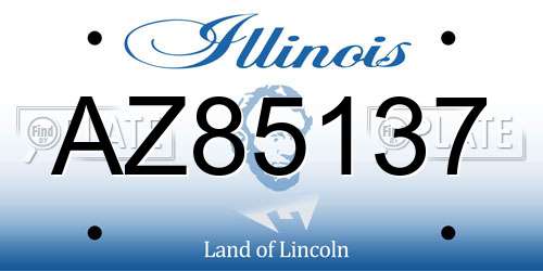 AZ85137 Illinois License Plate