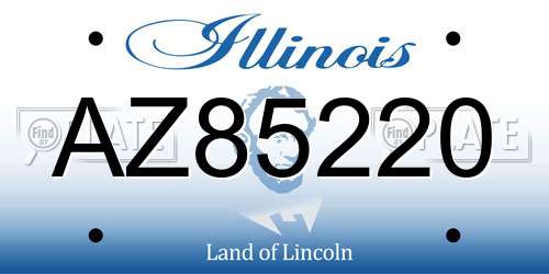 AZ85220 Illinois License Plate