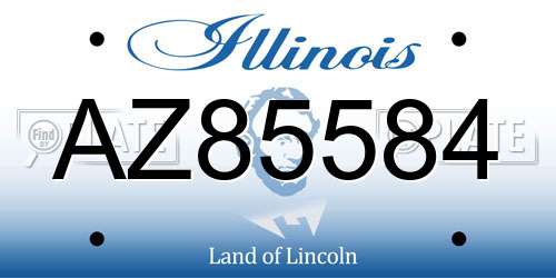 AZ85584 Illinois License Plate
