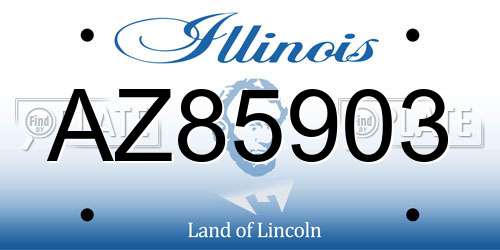 AZ85903 Illinois License Plate