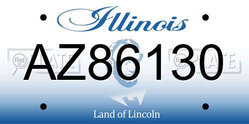 AZ86130 Illinois License Plate